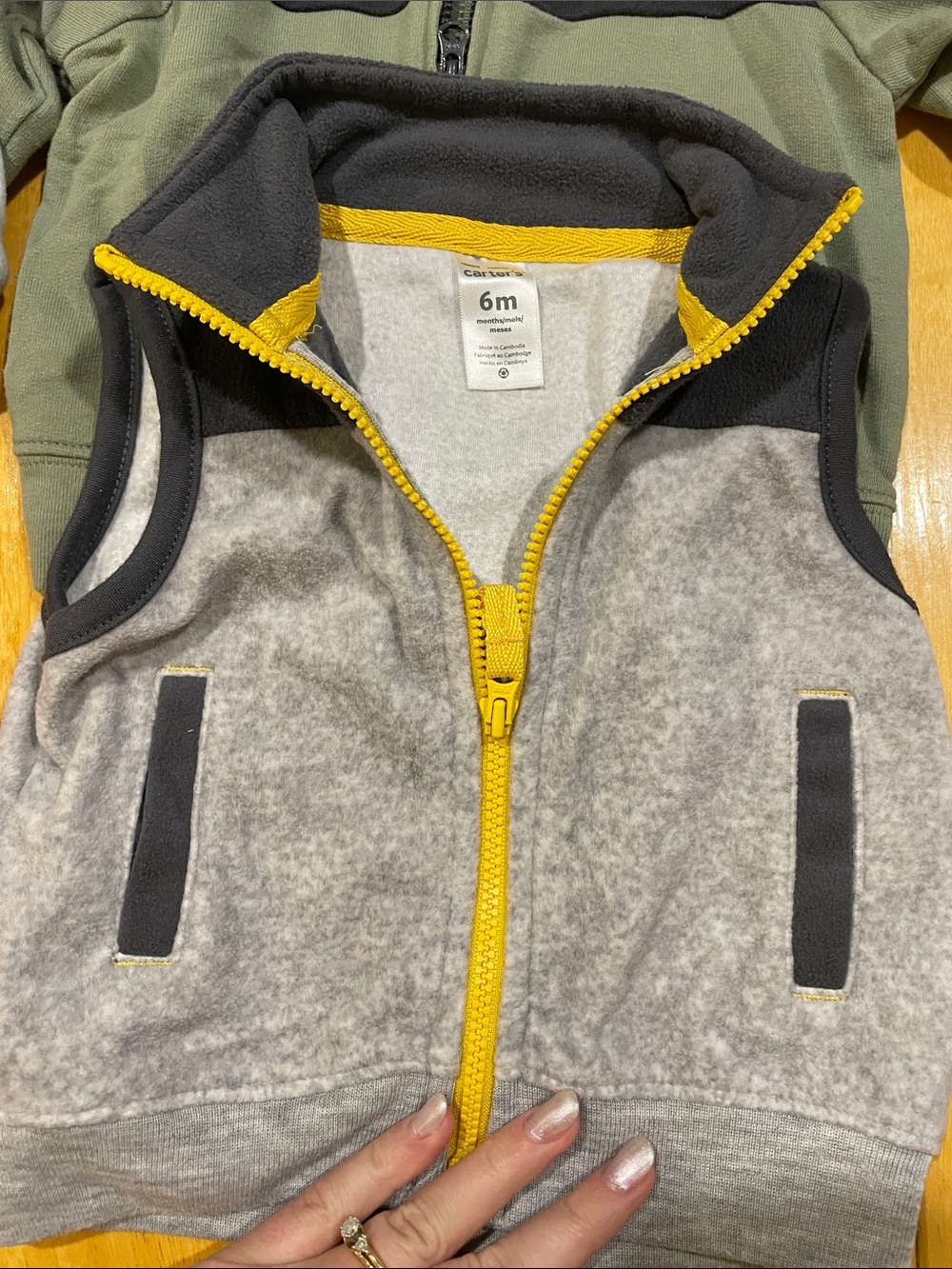Carter's Red Hooded Toddler Vest with Forest Print - Picture 3 of 7